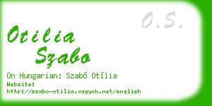 otilia szabo business card