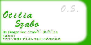 otilia szabo business card